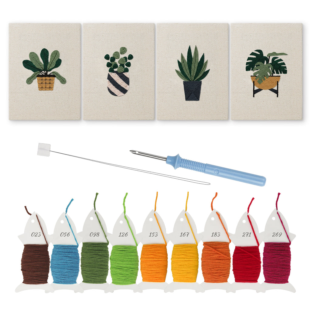 Potted Plants 8 | Mini Punch Needle Kit