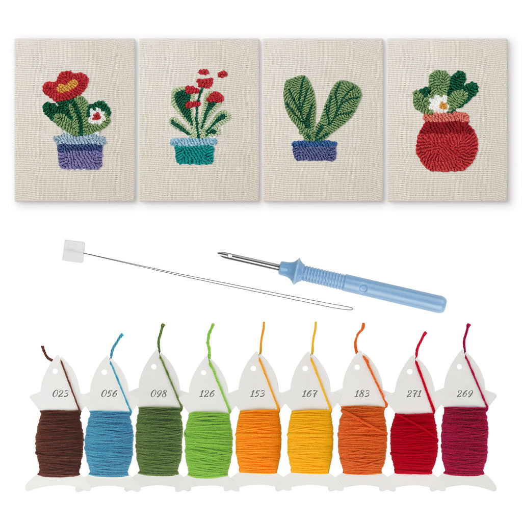 Potted Plants 7 | Mini Punch Needle Kit
