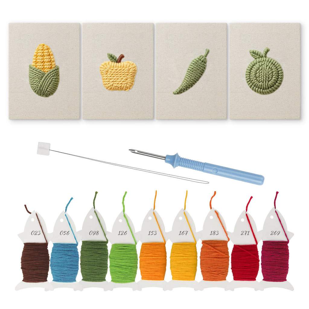 Fruits & Vegetables 14 | Mini Punch Needle Kit