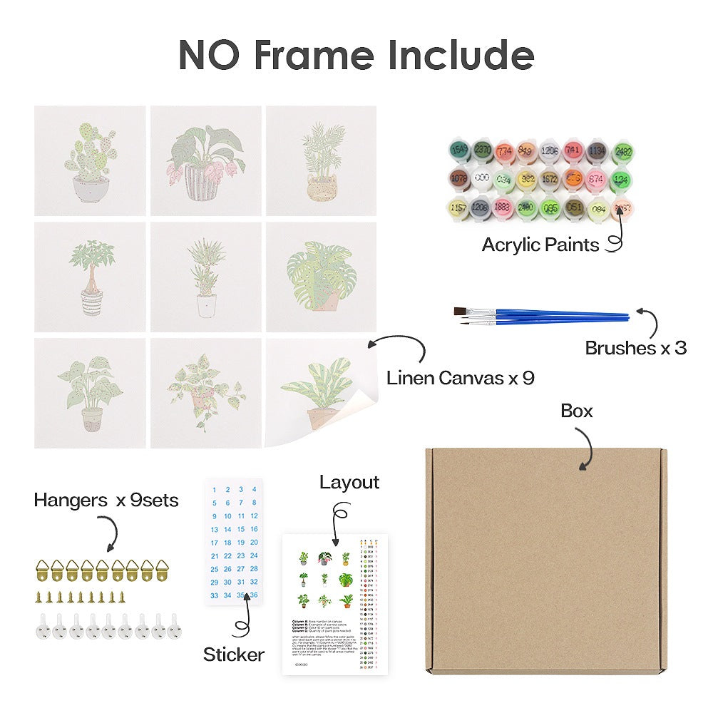 Paint by Number - 9 Mini Paintings | Christmas Set