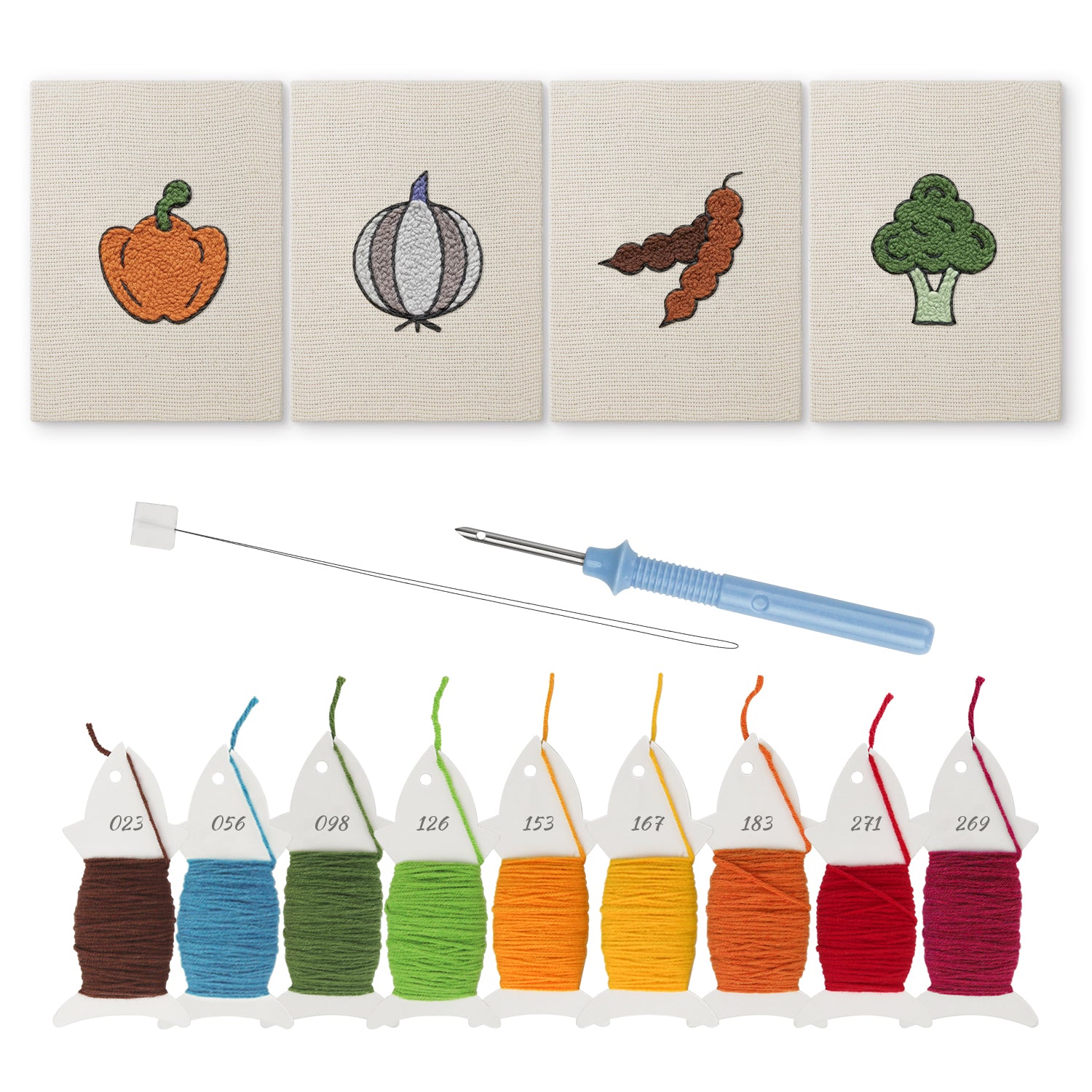 Fruits & Vegetables 6 | Mini Punch Needle Kit
