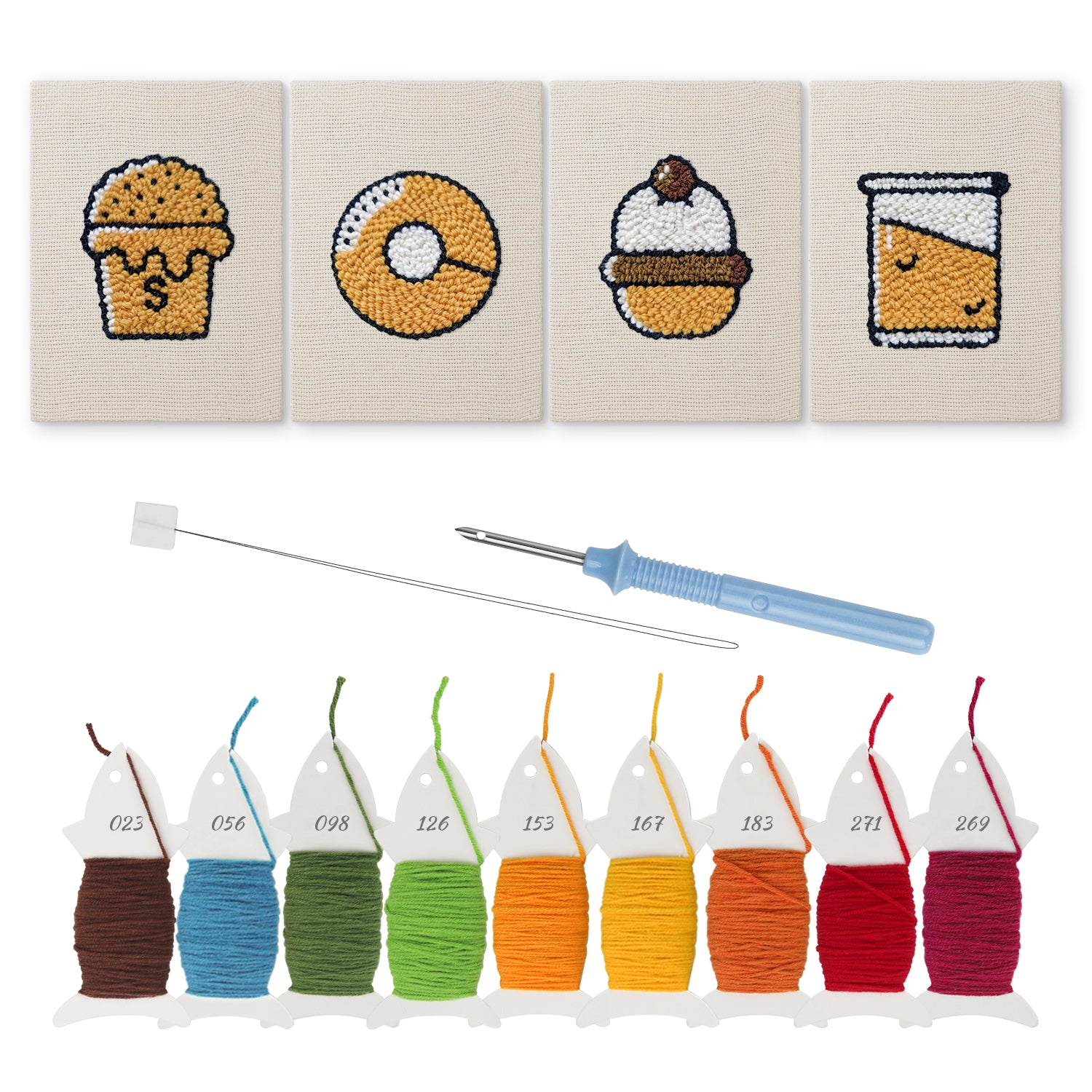 Snacks & Desserts 1 | Mini Punch Needle Kit