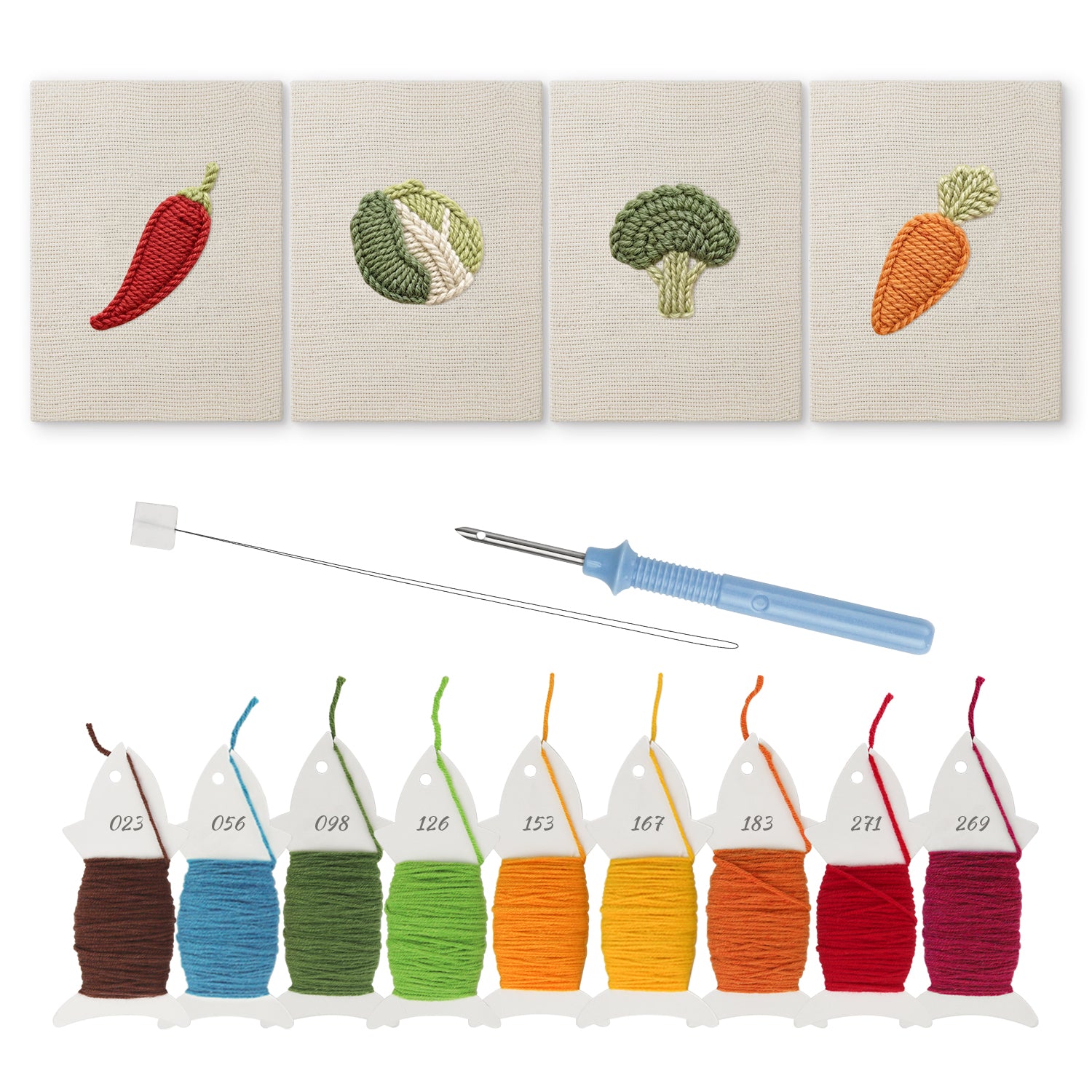 Fruits & Vegetables 13 | Mini Punch Needle Kit