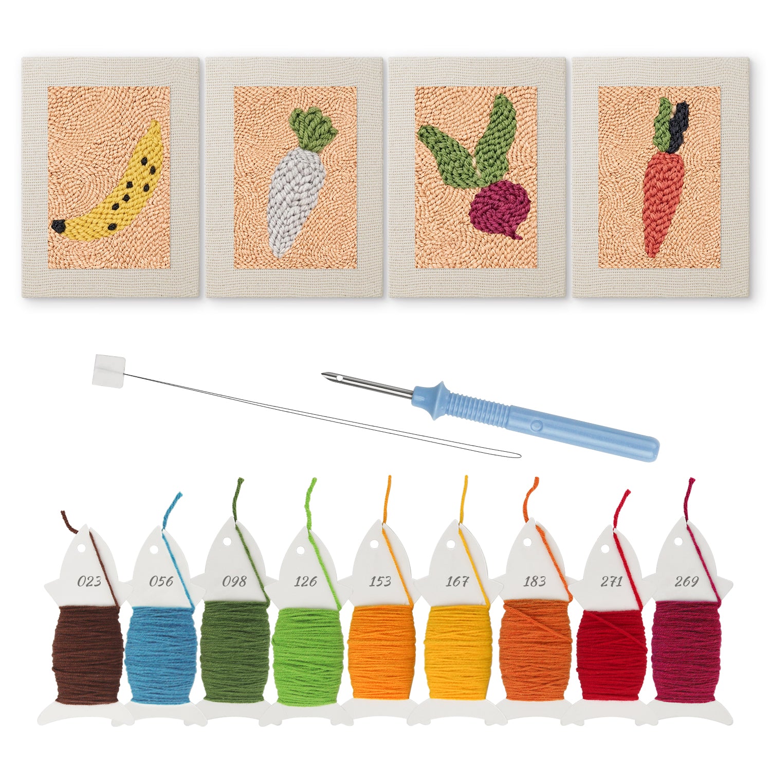 Fruits & Vegetables 20 | Mini Punch Needle Kit