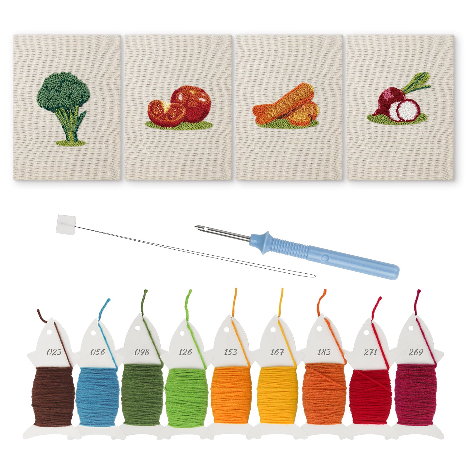 Fruits & Vegetables 8 | Mini Punch Needle Kit