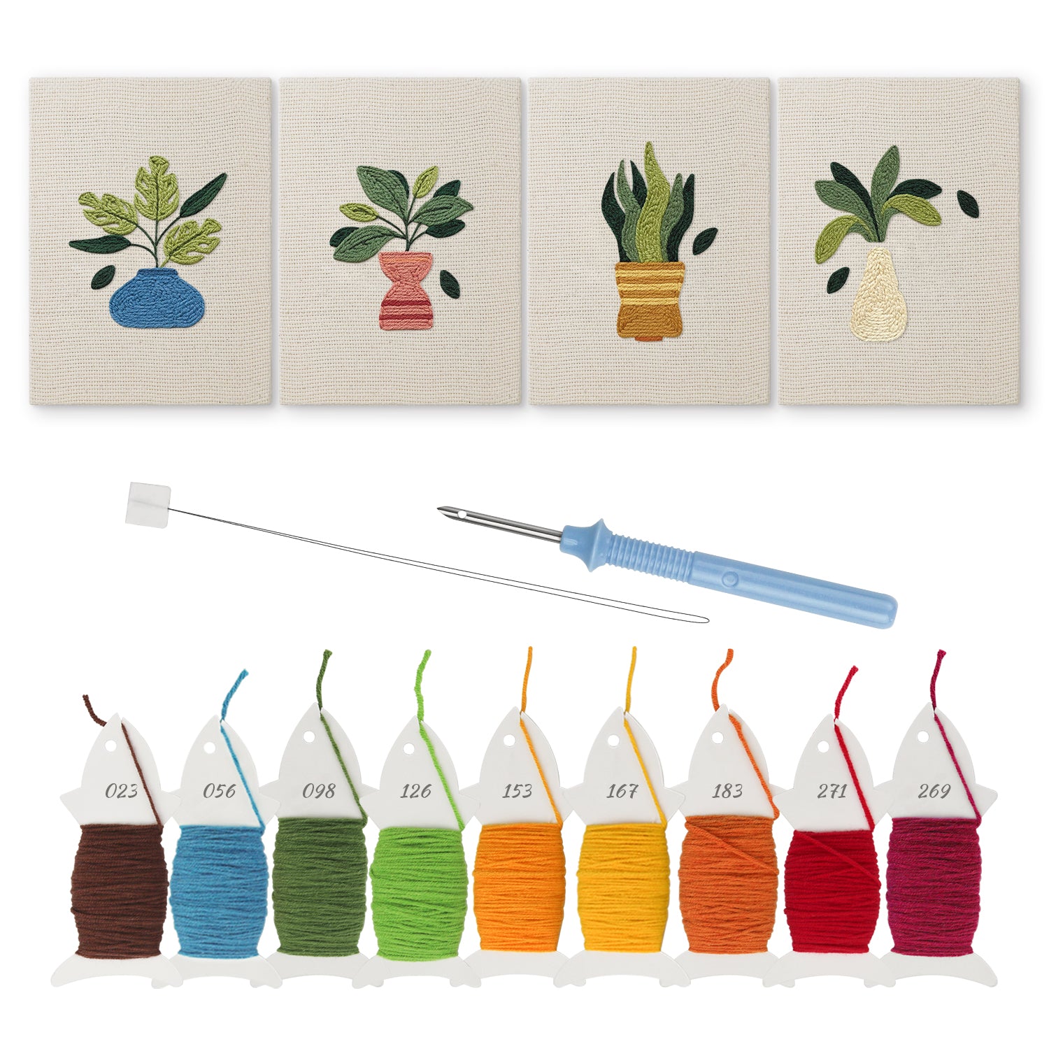 Potted Plants 10 | Mini Punch Needle Kit