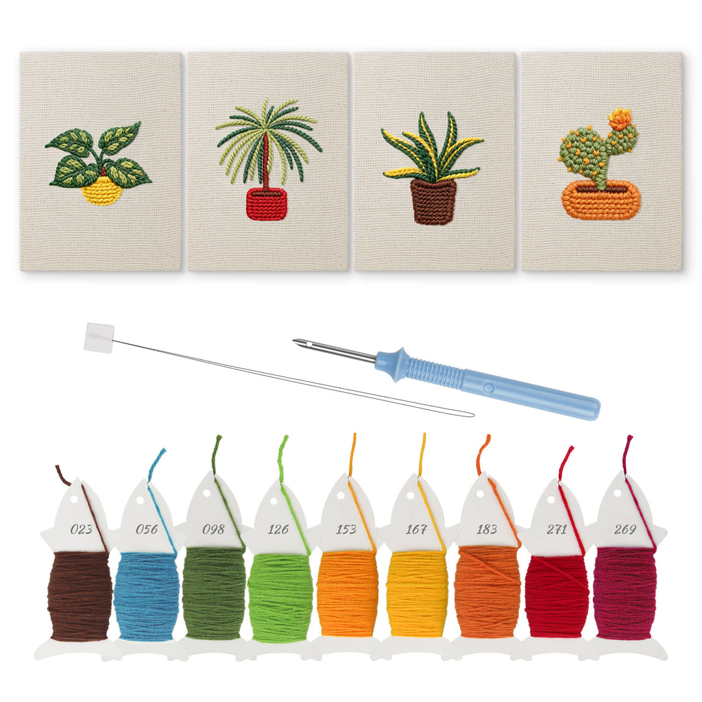 Potted Plants 4 | Mini Punch Needle Kit
