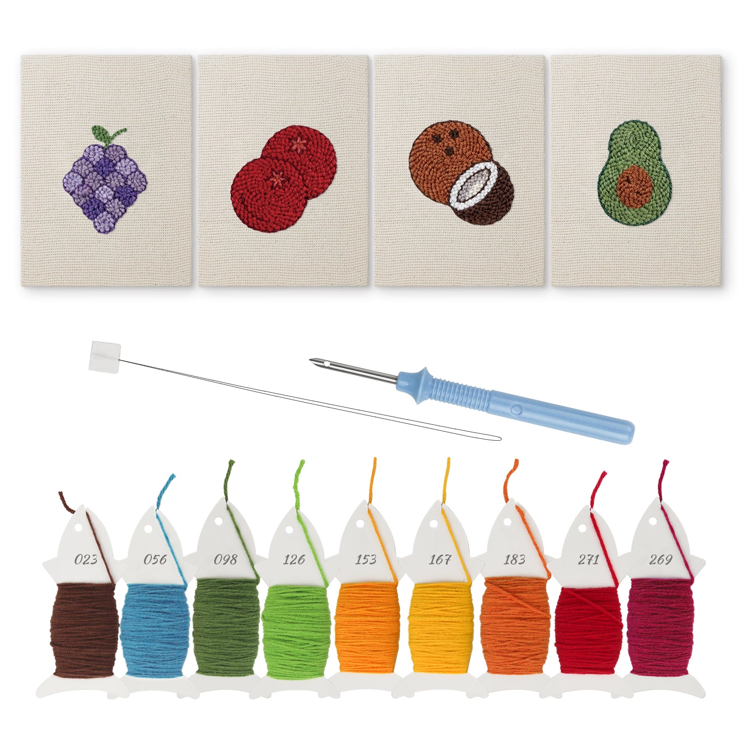 Fruits & Vegetables 7 | Mini Punch Needle Kit