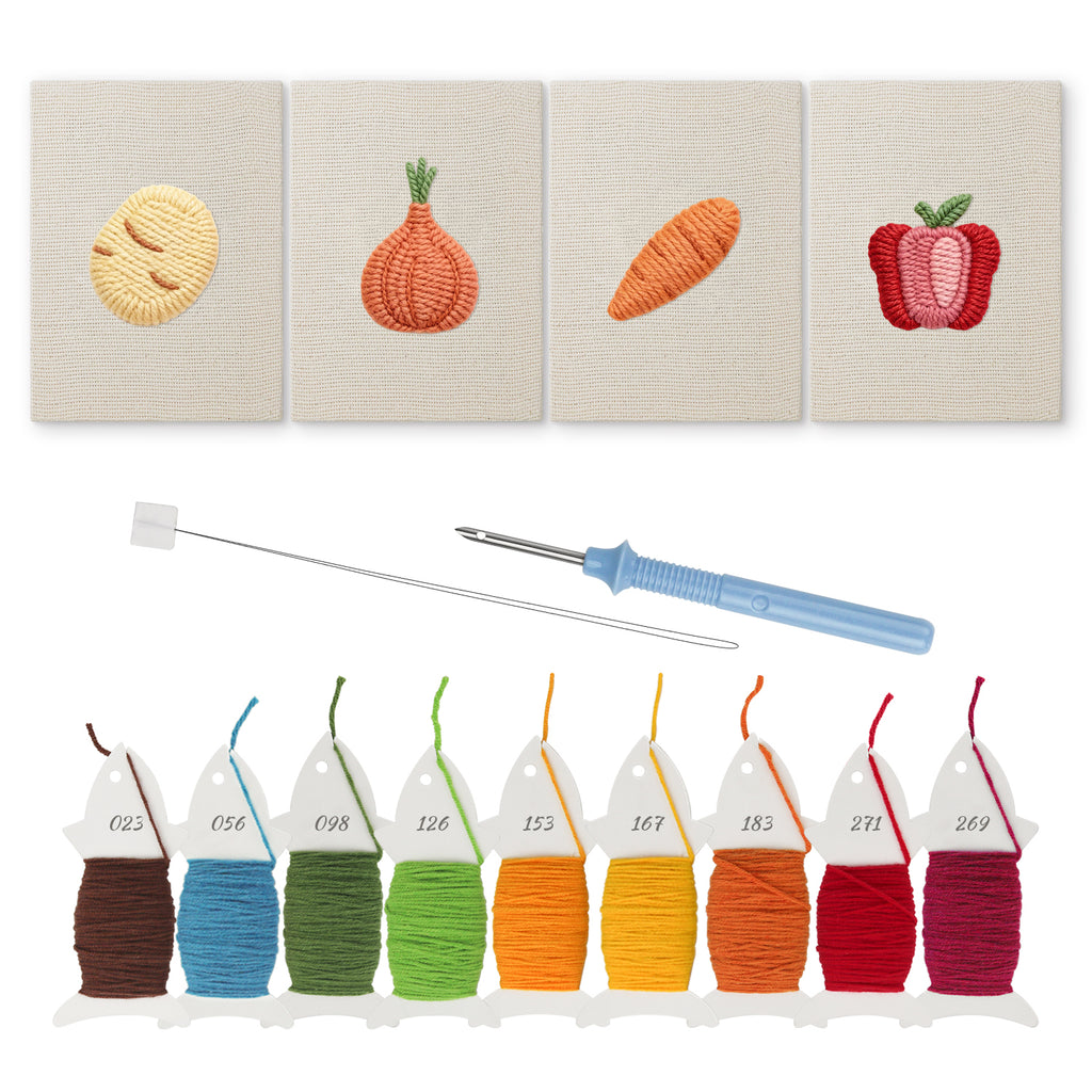 Fruits & Vegetables 15 | Mini Punch Needle Kit