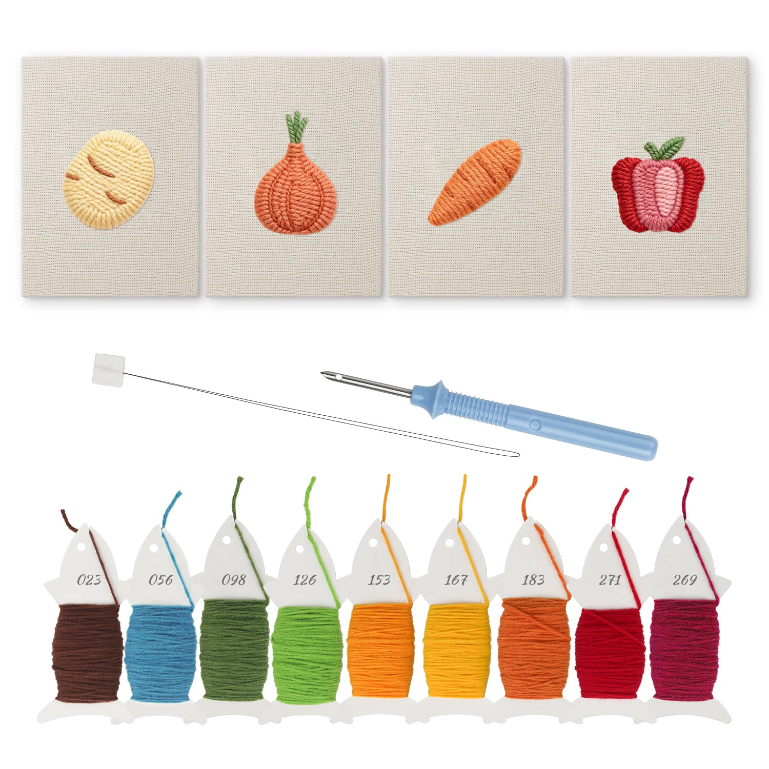 Fruits & Vegetables 15 | Mini Punch Needle Kit