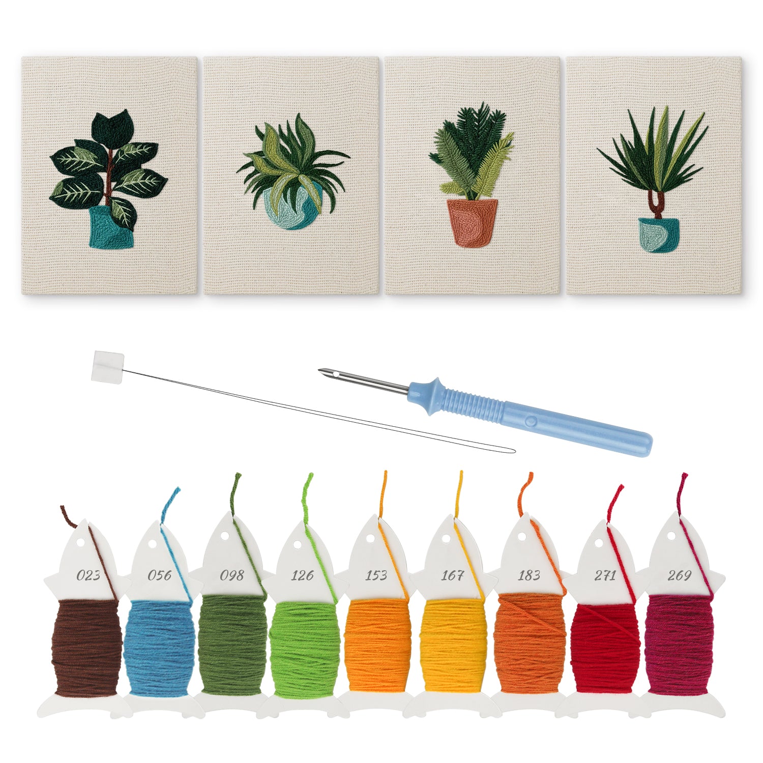Potted Plants 9 | Mini Punch Needle Kit