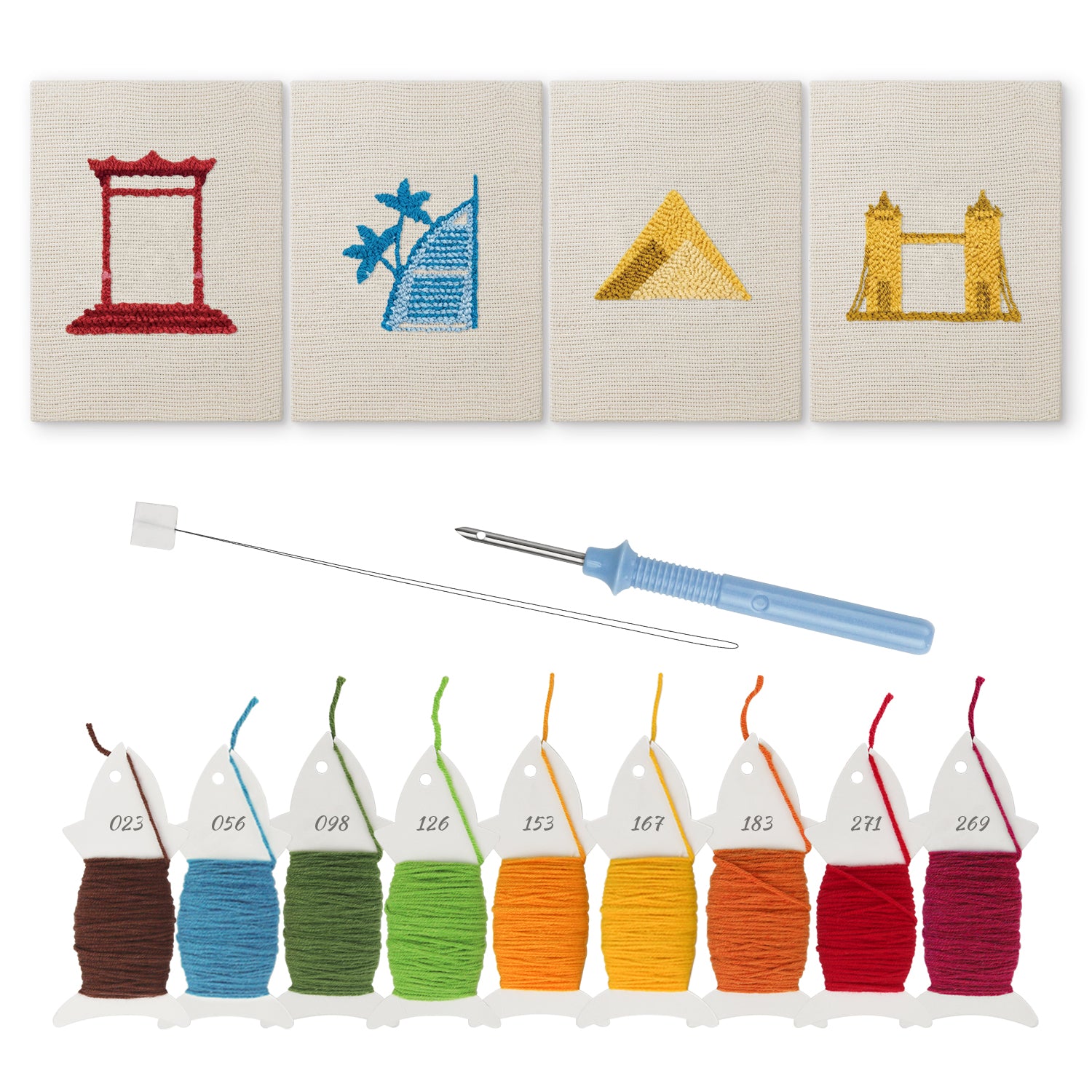 Travel & Landmarks 1 | Mini Punch Needle Kit