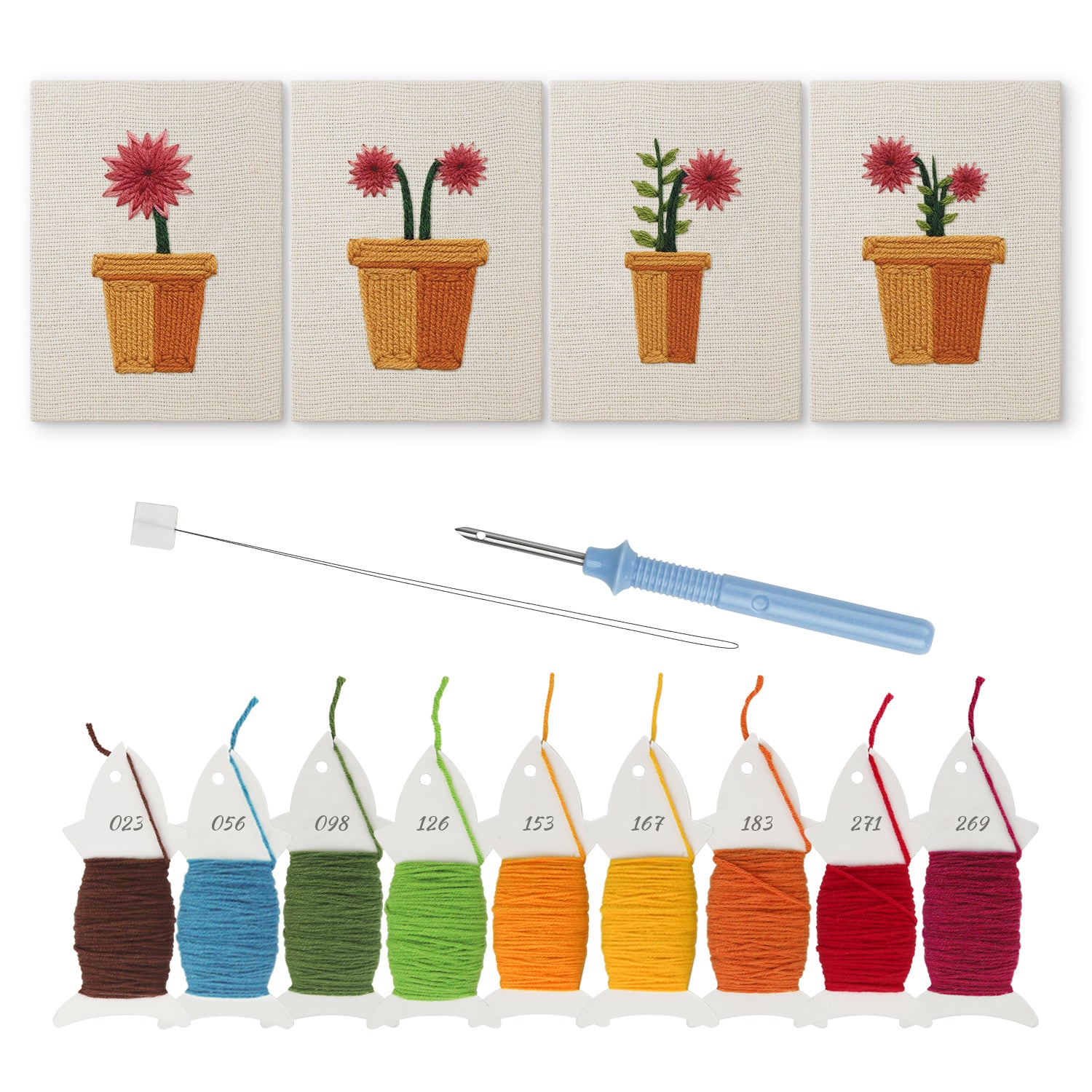 Floral Plants 3 | Mini Punch Needle Kit