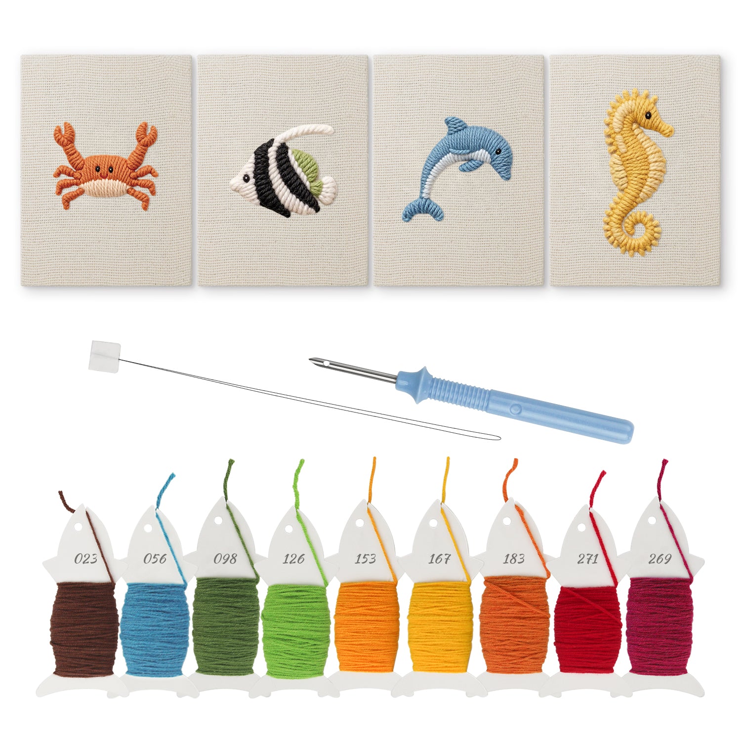 Sea Animals 3 | Mini Punch Needle Kit