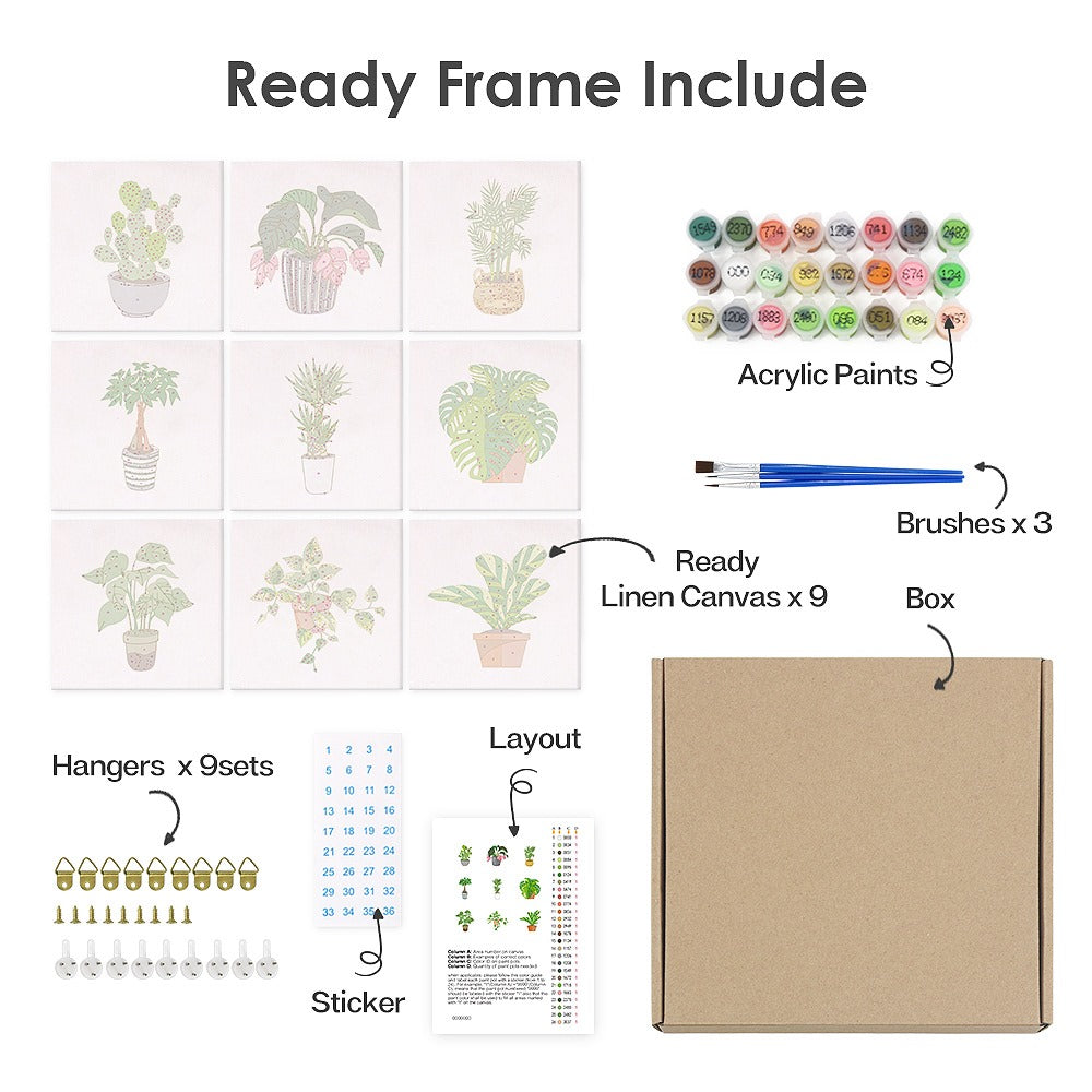 Paint by Number - 9 Mini Paintings | Christmas Set