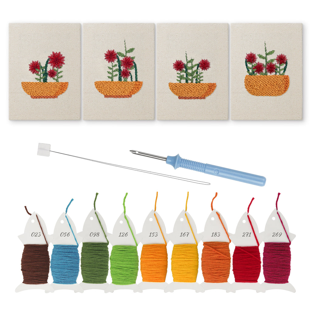 Floral Plants 1 | Mini Punch Needle Kit