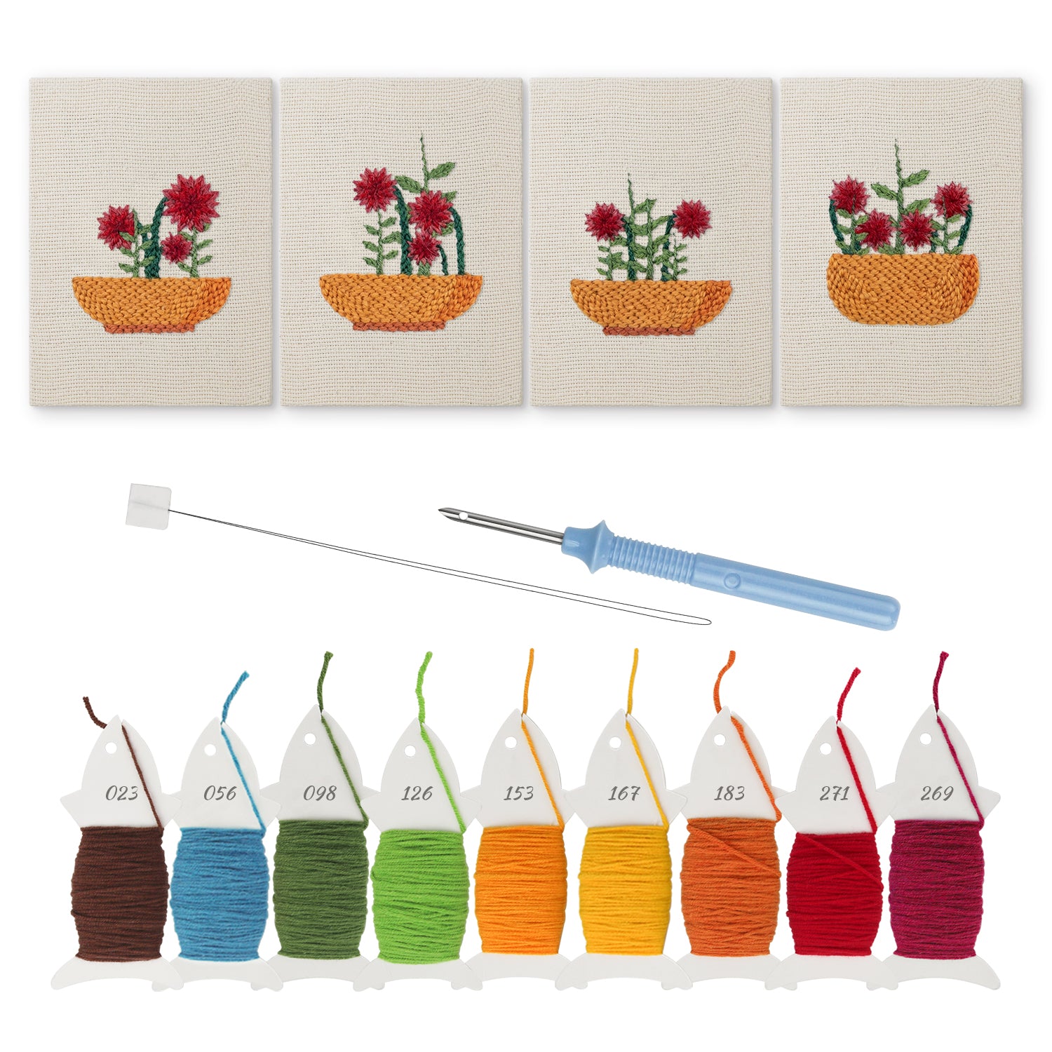 Floral Plants 1 | Mini Punch Needle Kit