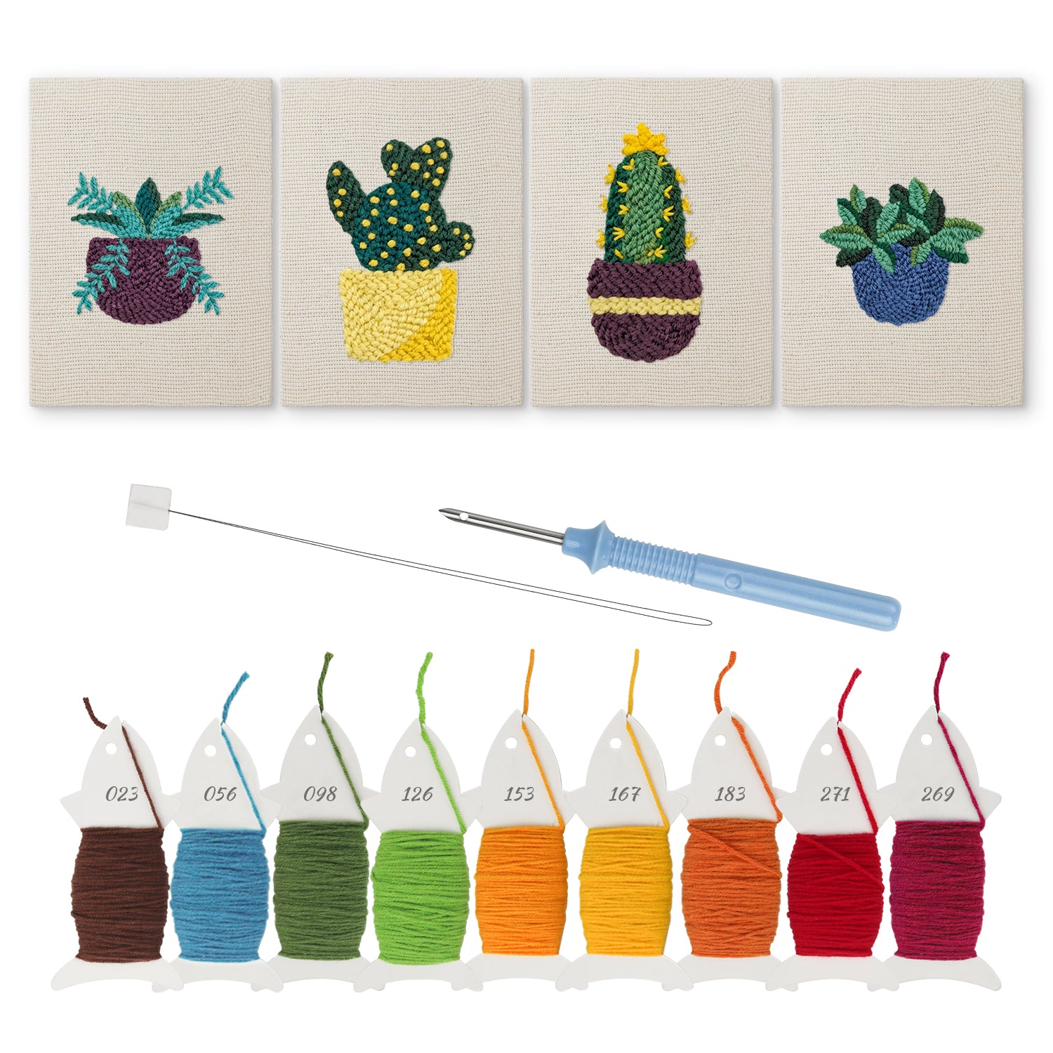 Cactus & Succulents 1 | Mini Punch Needle Kit