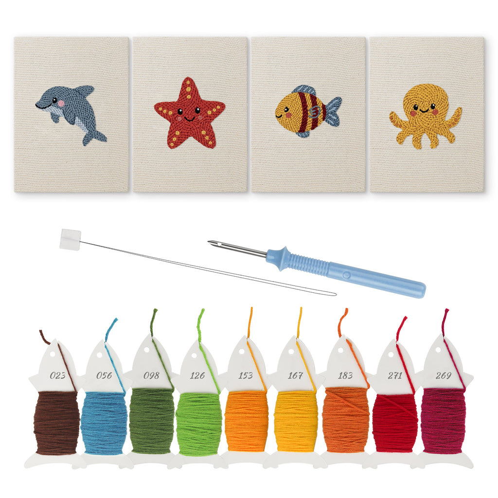 Sea Animals 5 | Mini Punch Needle Kit