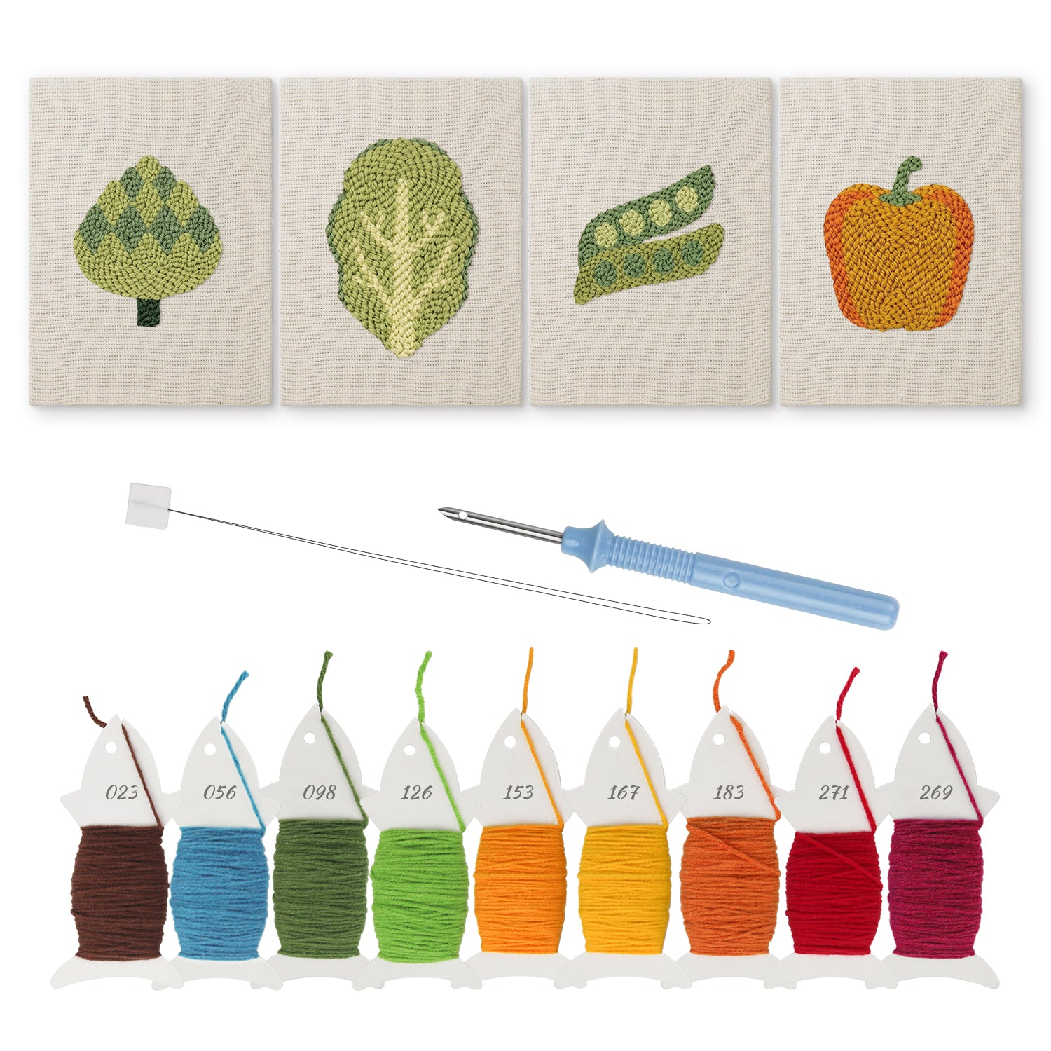 Fruits & Vegetables 28 | Mini Punch Needle Kit