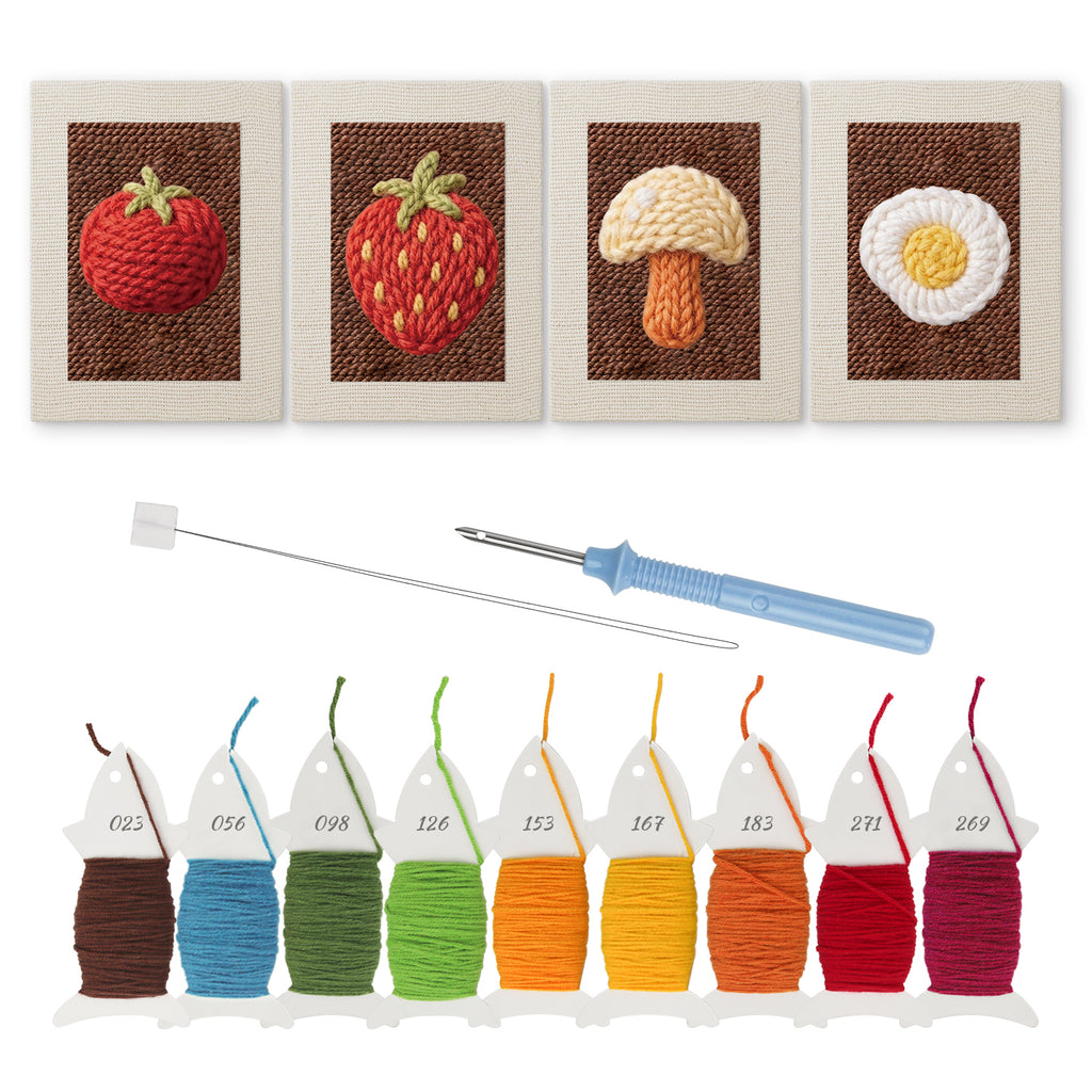 Fruits & Vegetables 9 | Mini Punch Needle Kit