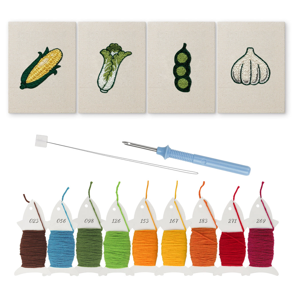 Fruits & Vegetables 1 | Mini Punch Needle Kit
