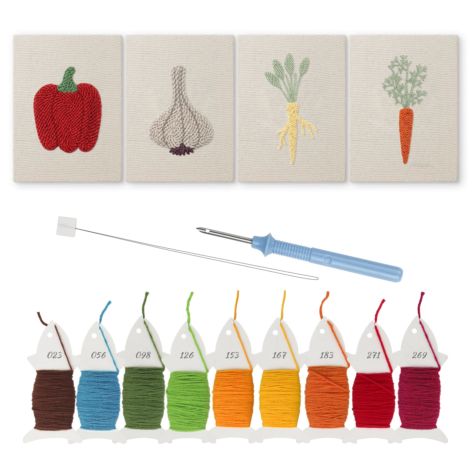 Fruits & Vegetables 40 | Mini Punch Needle Kit