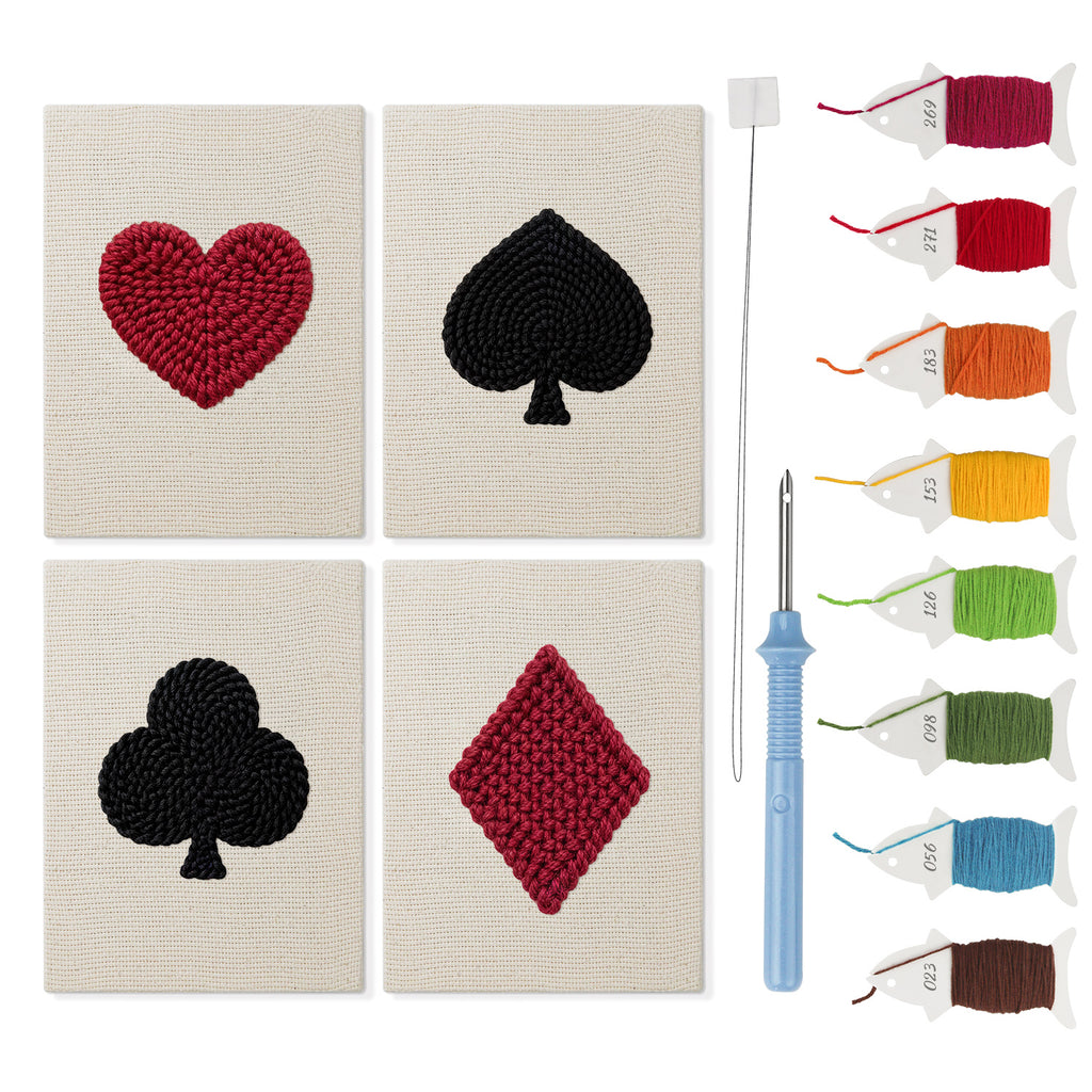 Playing Cards 1 | Mini Punch Needle Kit