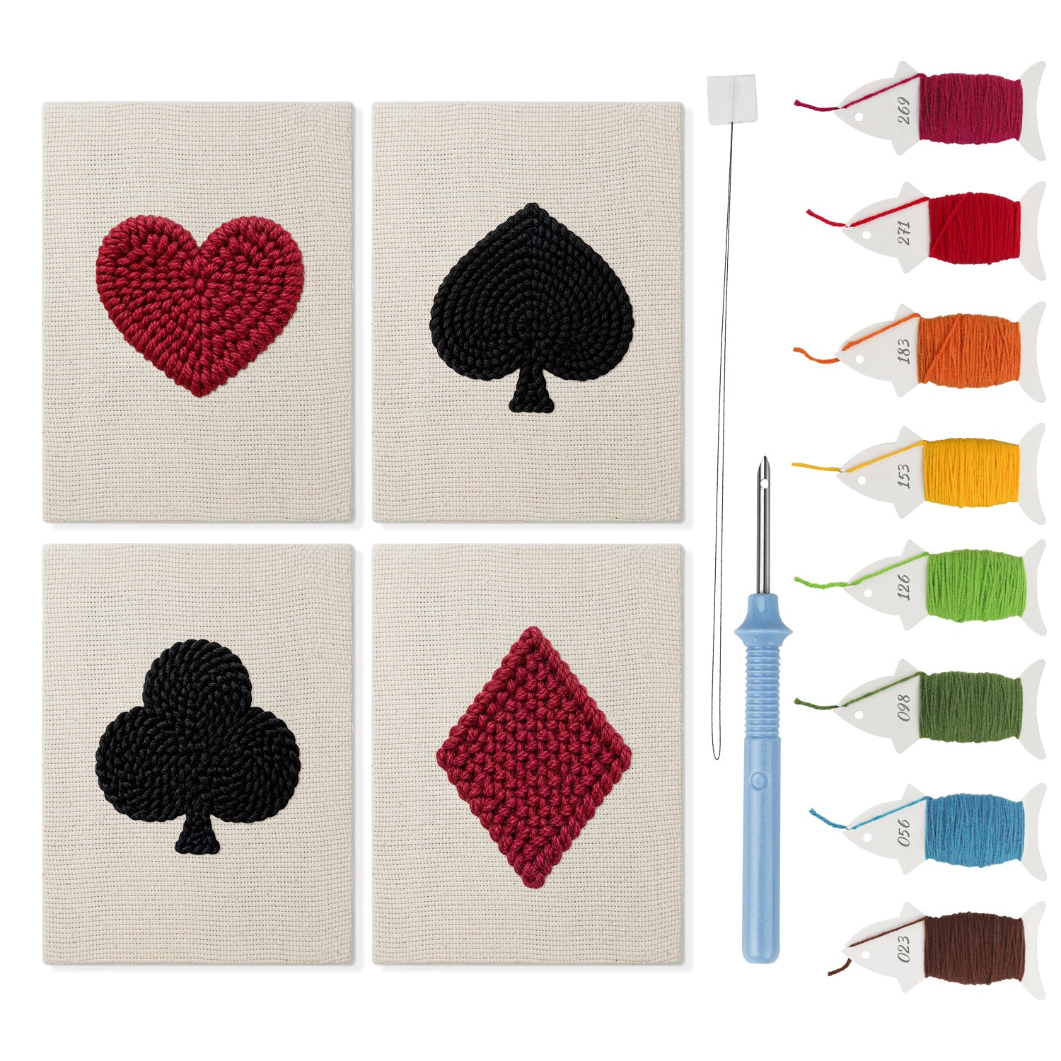 Playing Cards 1 | Mini Punch Needle Kit