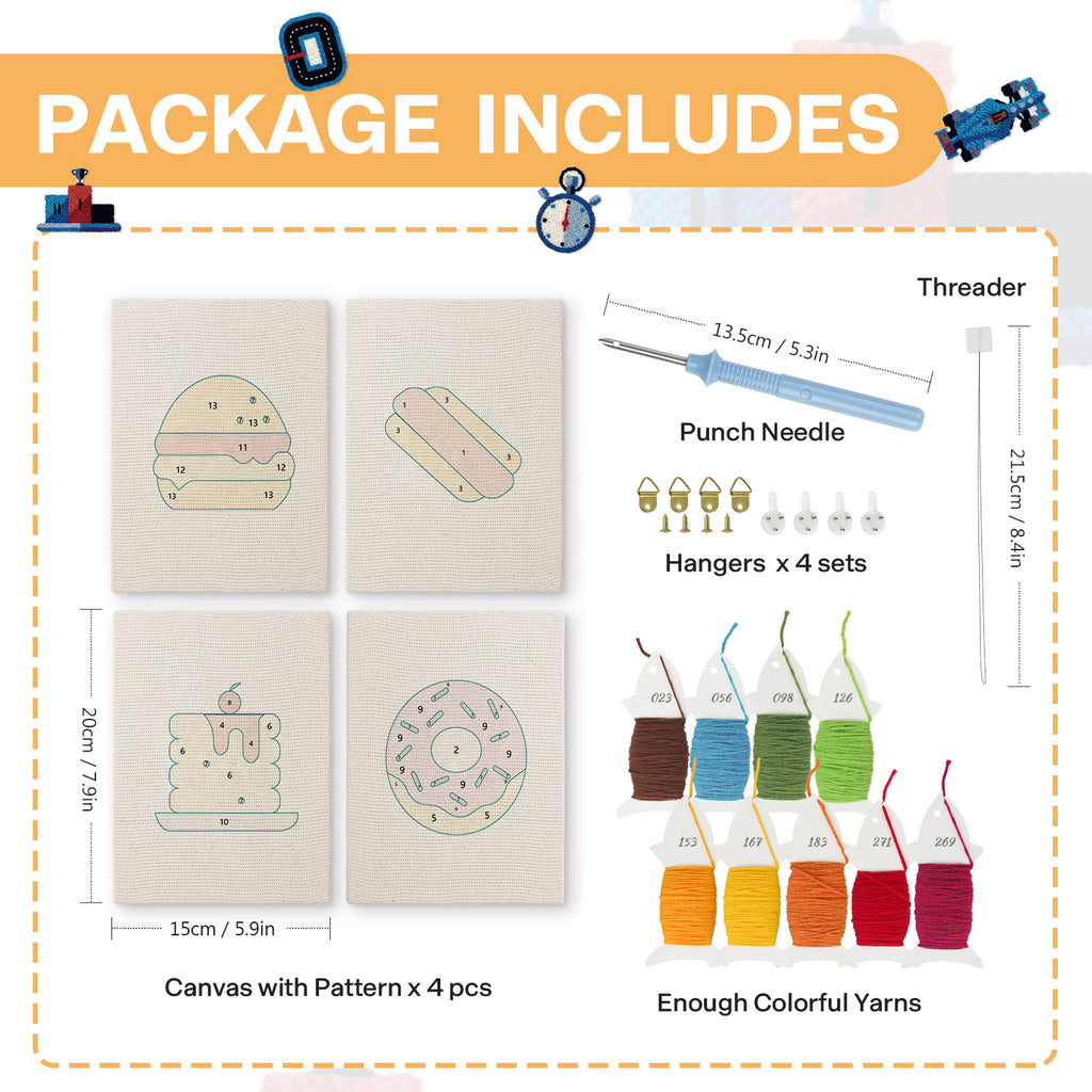 Snacks & Desserts 2 | Mini Punch Needle Kit