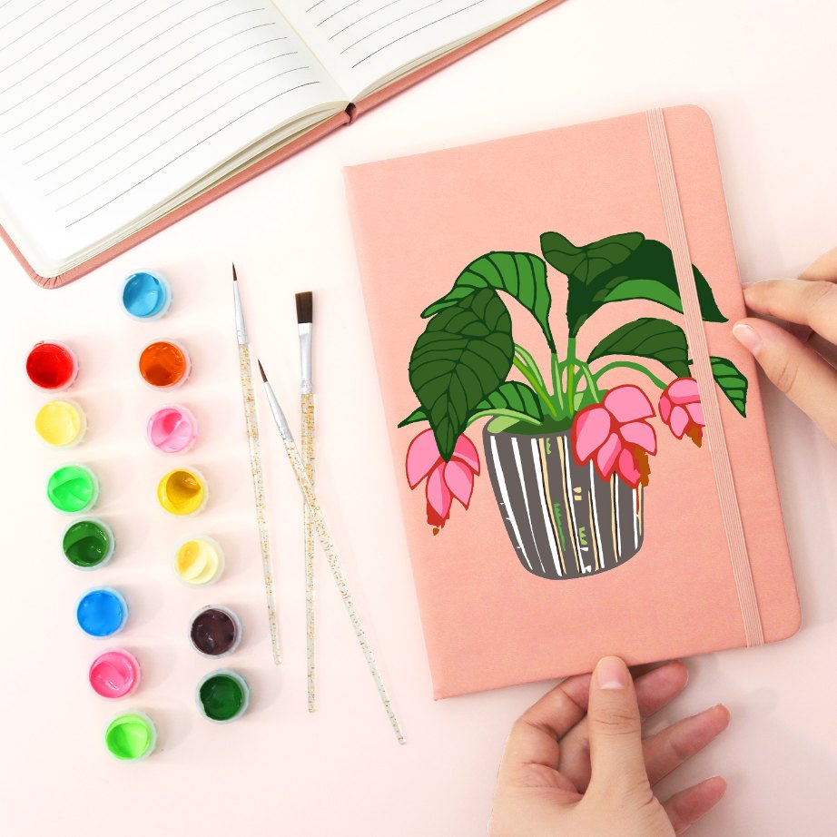 Paint by Number Notebook - Houseplant | 2 Colors