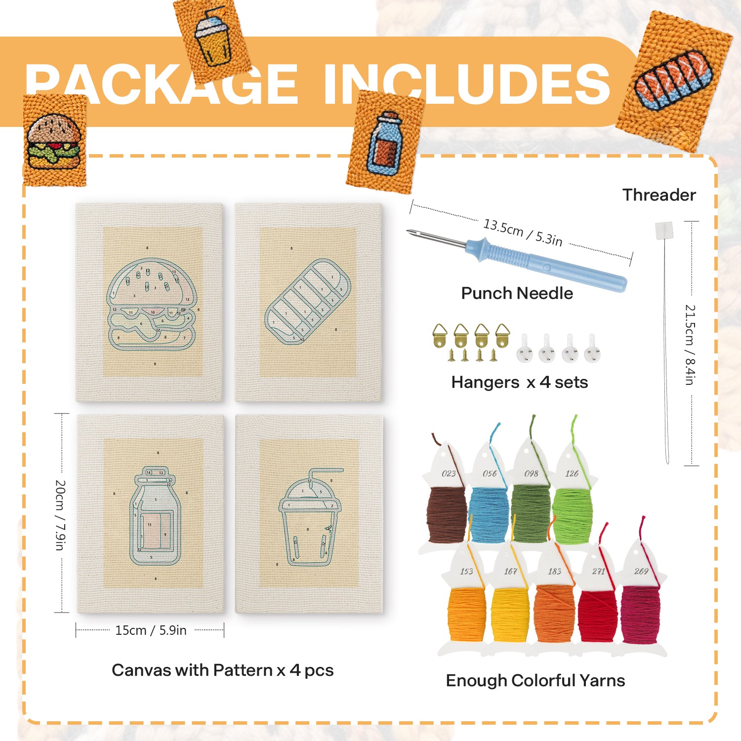 Fast Food 11 | Mini Punch Needle Kit
