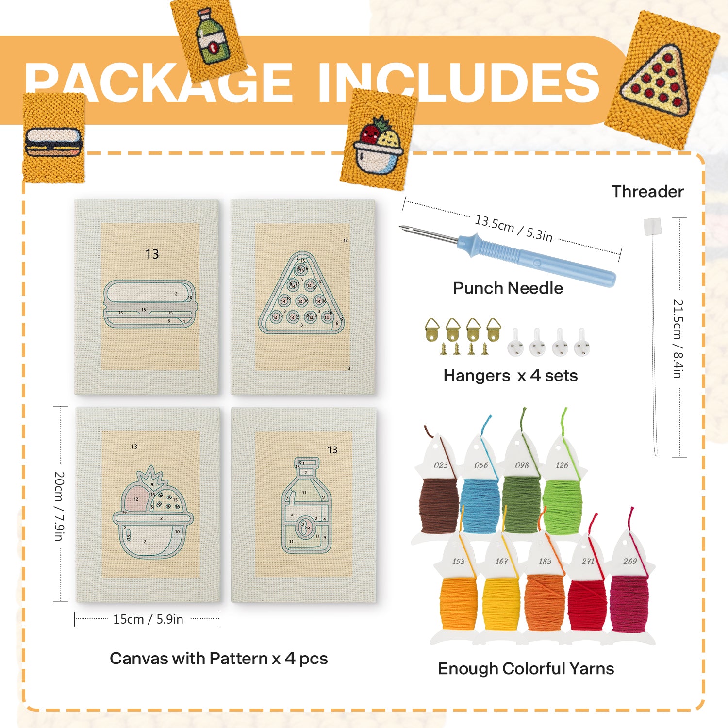 Snacks & Desserts 23 | Mini Punch Needle Kit