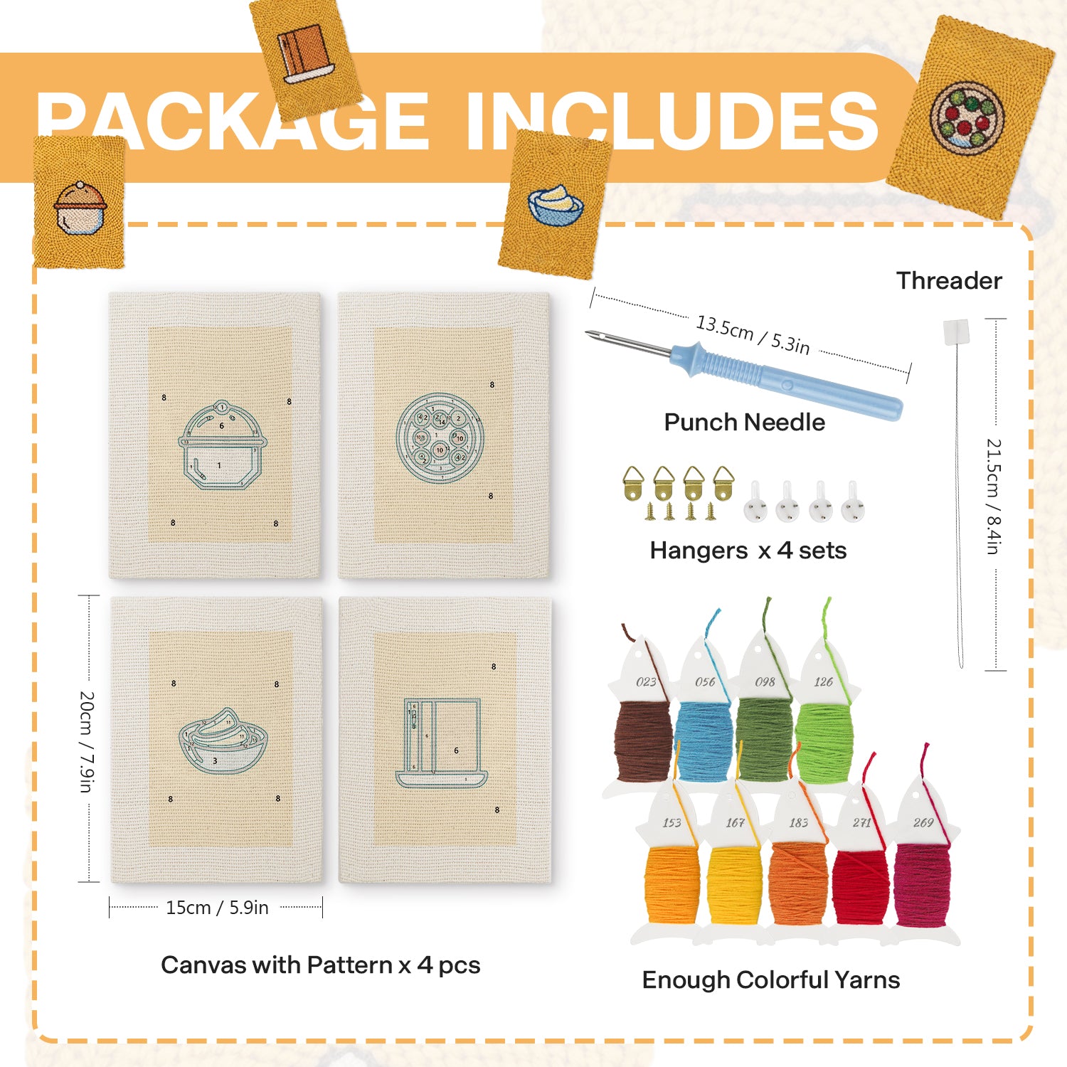 Snacks & Desserts 24 | Mini Punch Needle Kit
