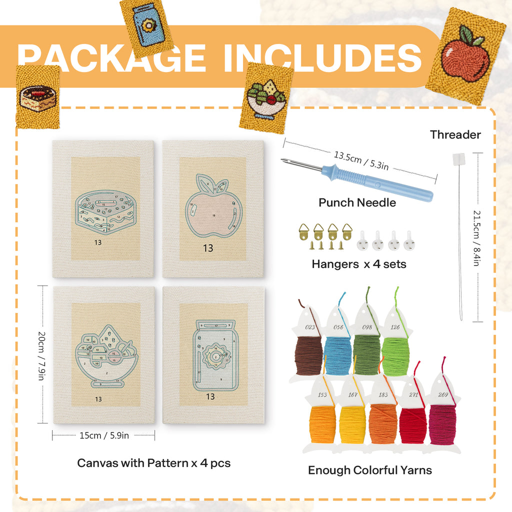 Snacks & Desserts 22 | Mini Punch Needle Kit
