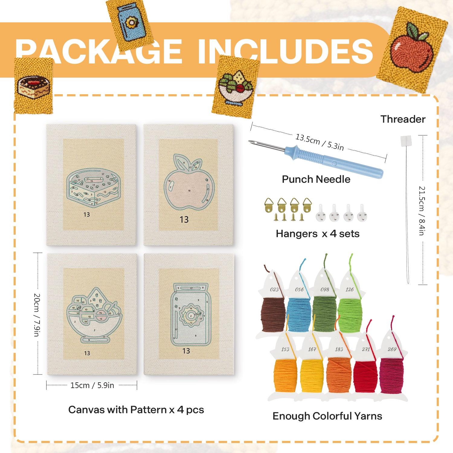 Snacks & Desserts 22 | Mini Punch Needle Kit