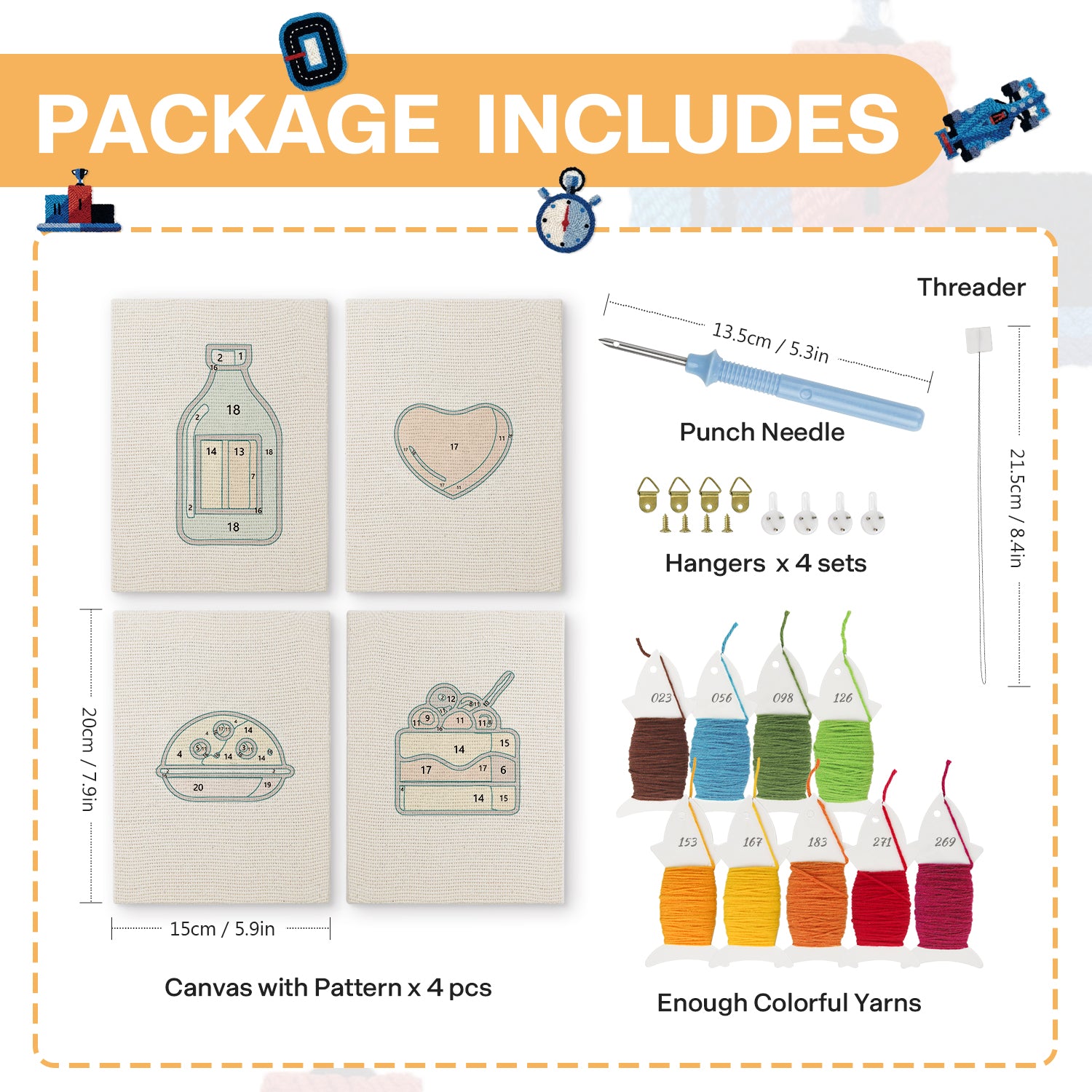 Snacks & Desserts 28 | Mini Punch Needle Kit