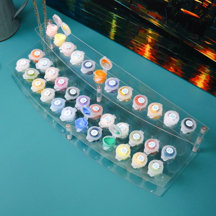Paint & Brush Holder for Paint by Numbers