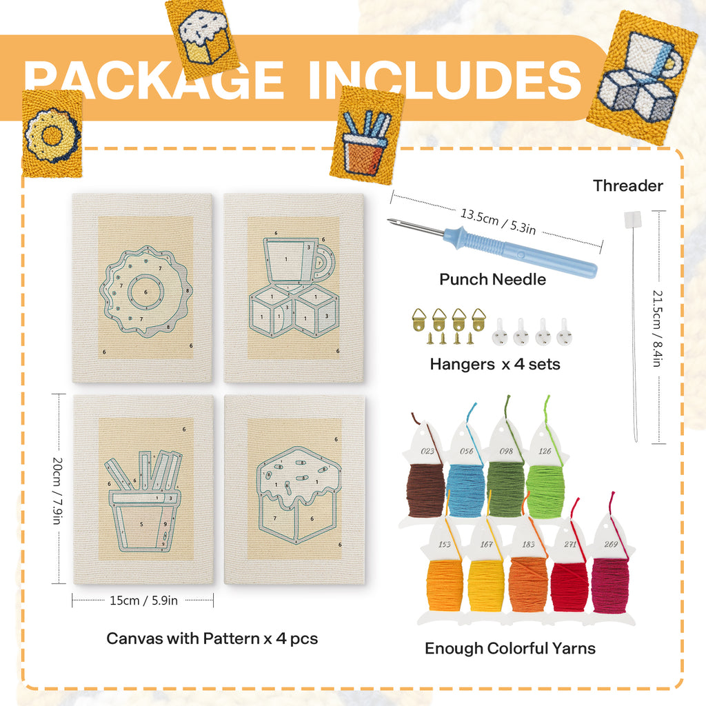 Snacks & Desserts 25 | Mini Punch Needle Kit