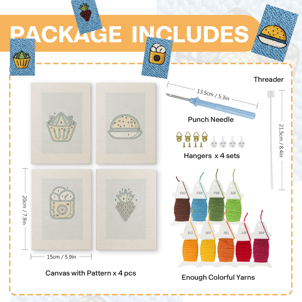 Snacks & Desserts 3 | Mini Punch Needle Kit