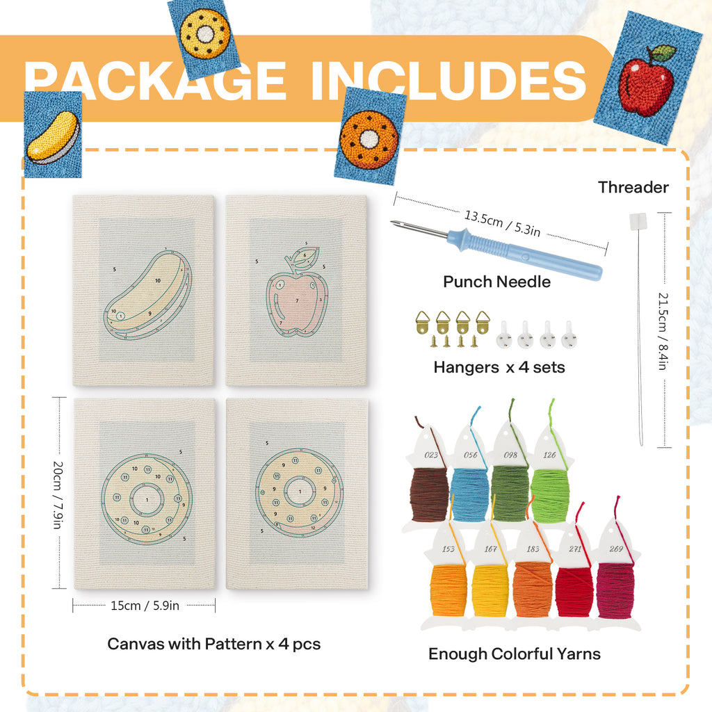 Snacks & Desserts 18 | Mini Punch Needle Kit