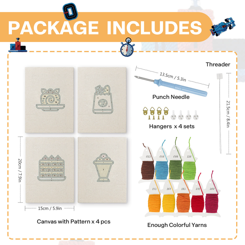 Snacks & Desserts 16 | Mini Punch Needle Kit