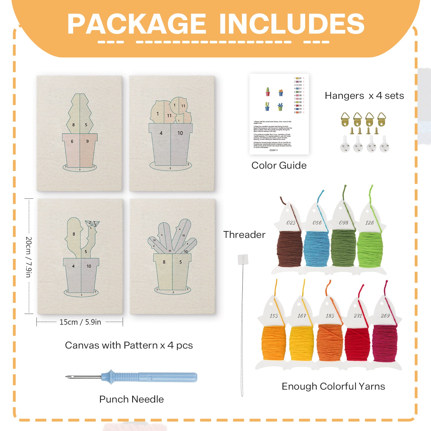 Cactus & Succulents 7 | Mini Punch Needle Kit