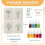 Potted Plants 5 | Mini Punch Needle Kit