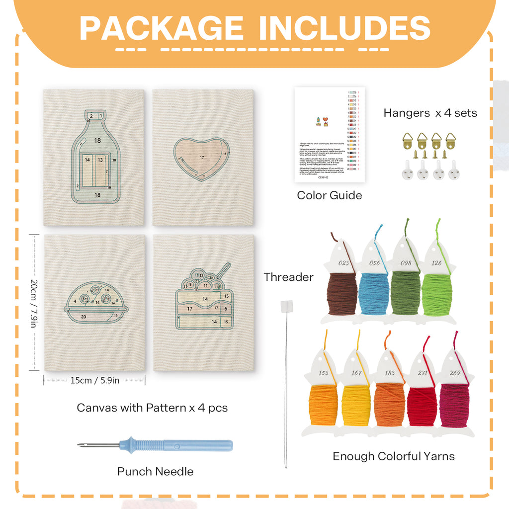 Snacks & Desserts 28 | Mini Punch Needle Kit