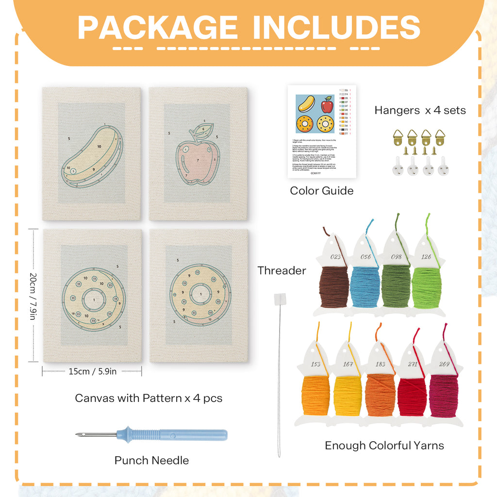 Snacks & Desserts 18 | Mini Punch Needle Kit