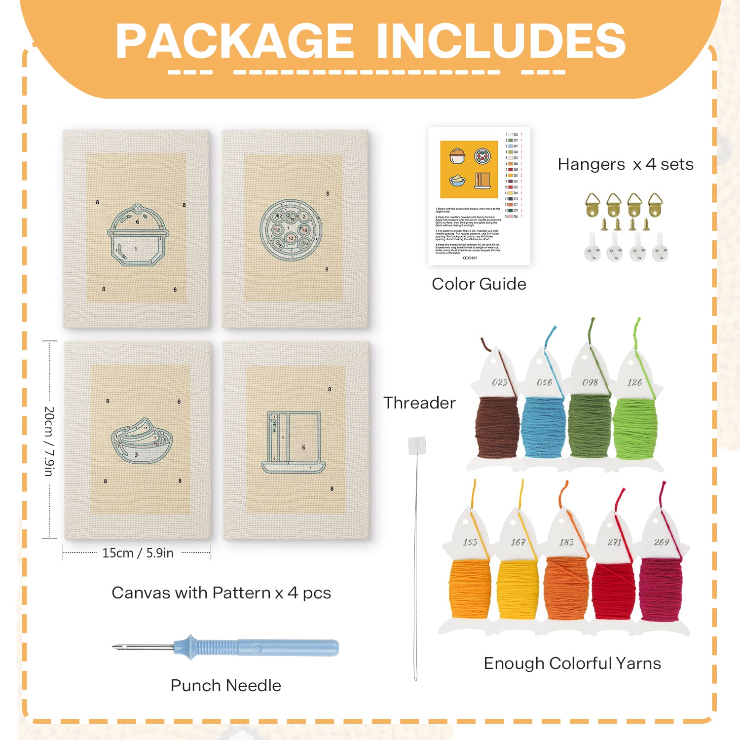 Snacks & Desserts 24 | Mini Punch Needle Kit