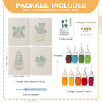 Cactus & Succulents 1 | Mini Punch Needle Kit