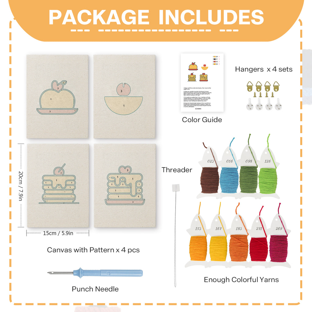 Snacks & Desserts 6 | Mini Punch Needle Kit