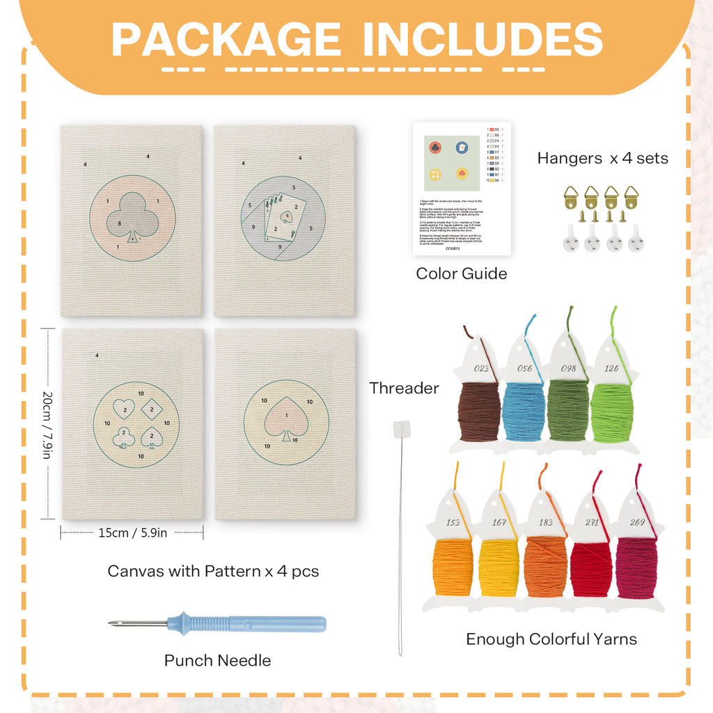 Playing Cards 2 | Mini Punch Needle Kit